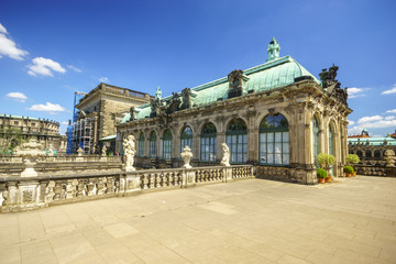 Obraz premium Dresden, Saxrony, Germany-May 2017:Famous Zwinger palace in Dresden, Saxrony, Germany
