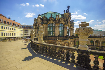 Fototapeta premium Dresden, Saxrony, Germany-May 2017:Famous Zwinger palace in Dresden, Saxrony, Germany