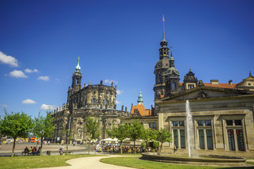 Dresden, Saxrony, Germany-May 2017:Famous Zwinger palace in Dresden, Saxrony, Germany