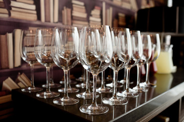 Wine glasses.