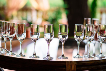 Glasses for cocktails.