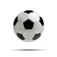 Fototapeta premium Realistic soccer ball or football ball on white background