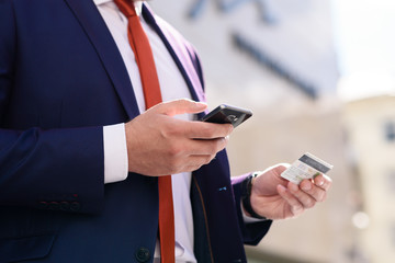 Credit card via phone.