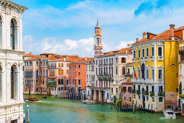 Grand Canal, Venice, Italy.
Bright and colorful colors.
