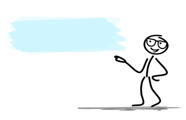 Strichmännchen Schild Textmarker