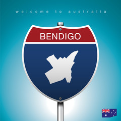 Sign of State American in Road Style