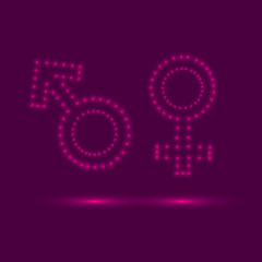 Erotic sign or icon. Abstract vector illustration.