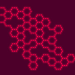 The structure of DNA molecules and neurons. Genetic and chemical compounds. Medicine, science and technology concept. Geometric