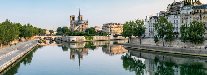 Ile de la Cite mit Notre Dame Panorama in Paris, Frankreich