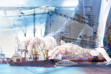 Young businessman working with laptop in outdoor cafe, closeup