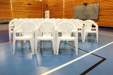 Chairs in a gym