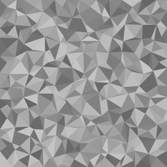 Abstract triangle tiled mosaic background - polygon vector illustration from irregular triangles in grey tones