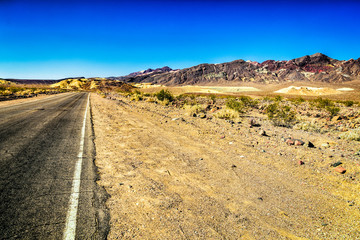 scenic road in death valley