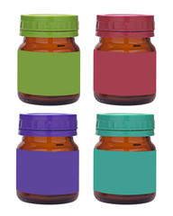 Isolate Medicine Bottle on White Background