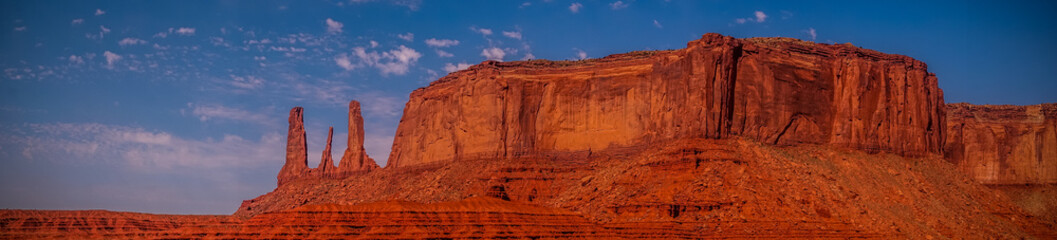Fototapeta premium Red cliffs of the Monument Valley. Territory of navajo tribal park