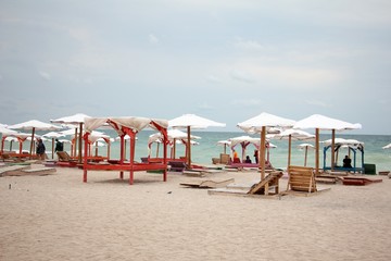 Sun umbrellas at the beach
