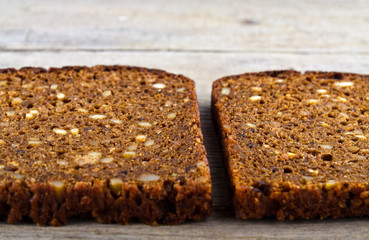 Whole grain brown bread.
