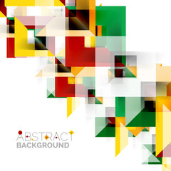 Fototapeta premium Modern square geometric pattern design on white