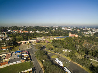 Fototapeta na wymiar Aerial view of Tangua Park. CURITIBA, PARANA/BRAZIL. July, 2017.