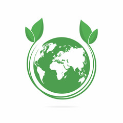 Ecology logo. Eco world symbol, icon. Eco friendly concept for company logo