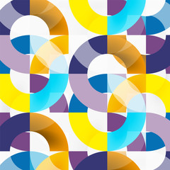 Obraz premium Kolorowe pierścienie na szarym tle, nowoczesny wzór geometryczny wzór