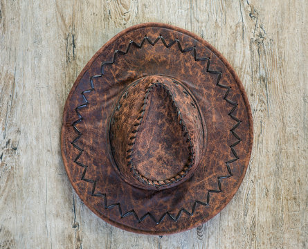 Old, battered cowboy hat