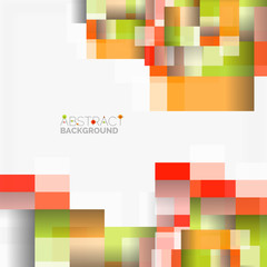 Abstract blocks template design background, simple geometric shapes on white, straight lines and rectangles