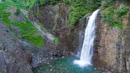 Obraz na płótnie Canvas Franklin Falls Waterfalls Pacific Northwest Washington Cascade Mountain River