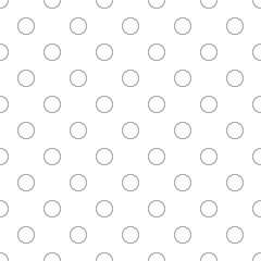 Seamless monochrome circle pattern - simple vector background graphic design