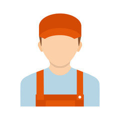 Electrician worker. Icon electric signs of work safety isolated on background. Avatar electrician. Vector illustration