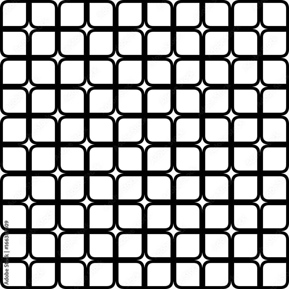Poster repeating abstract black and white grid pattern - halftone vector background design
