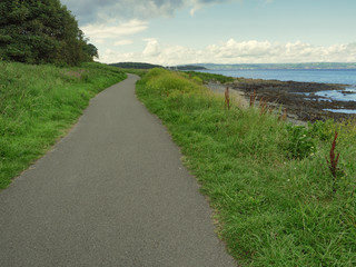 Obraz premium Countryside road in east coastline,Northern Ireland