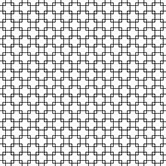 Fototapeta premium Seamless abstract black and white square grid pattern - halftone vector background from rounded squares