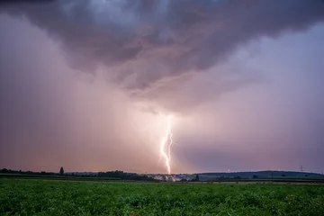 Fotobehang Gewitter, Unwetter, Sturm, Blitz und Donner © BerndVollmer