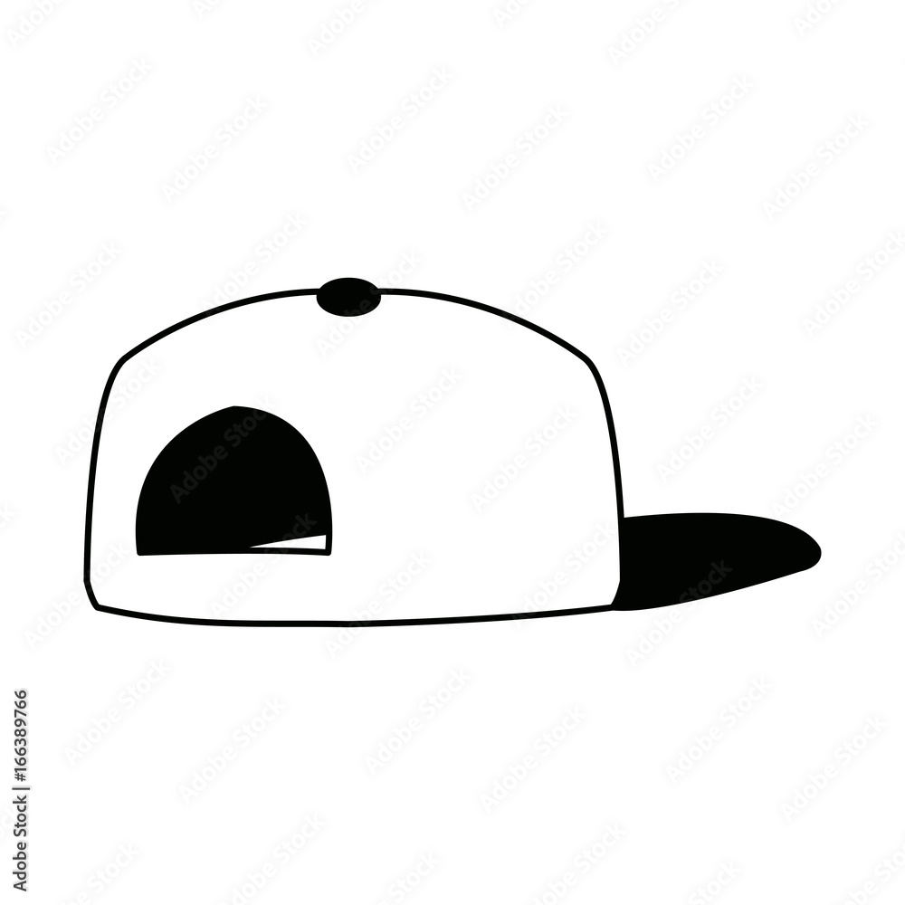 Sticker baseball cap sport accessory fashion back view