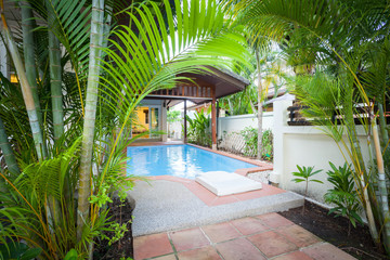 luxury interior design of pool villa