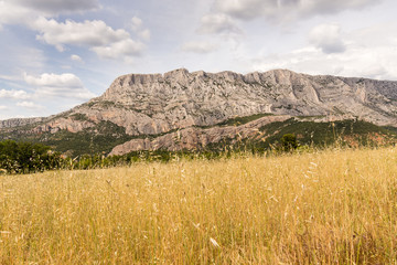 The Sainte-Victoire mountain, near Aix-en-Provence, which inspired the painter Paul Cezanne