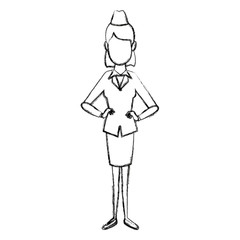 wwoman stewardess face employee worker person character