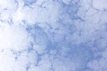 Blue sky with clouds.