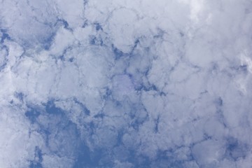 Blue sky with clouds.