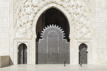 Hassan II mosque door in Casablanca