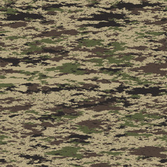 Seamless pattern. Abstract military or hunting camouflage background. Made from geometric rectangle shapes.