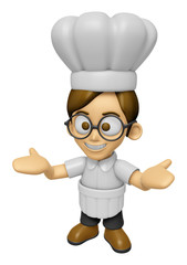 3D Chef Man Mascot has been welcomed with both hands. Work and Job Character Design Series 2.