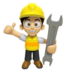 3D Construction Worker 