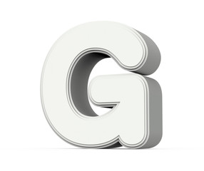 white letter G