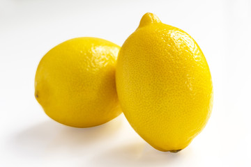 Lemons isolated on white background. with clipping path.
