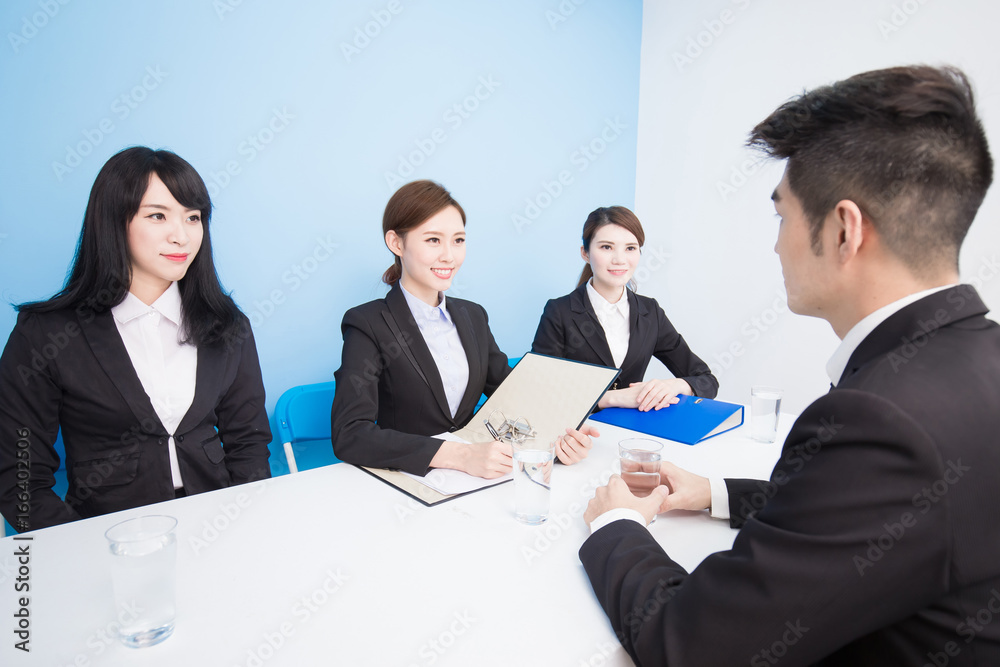 Canvas Prints businesspeople with interview