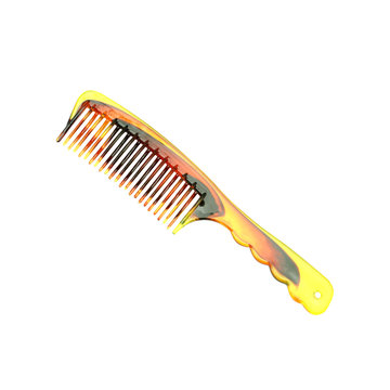 One comb isolated on white background