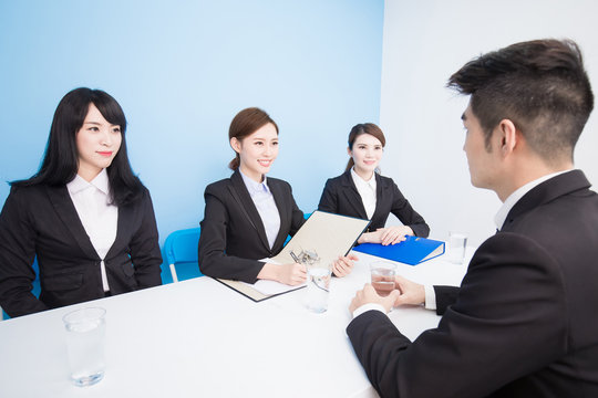 Businesspeople With Interview