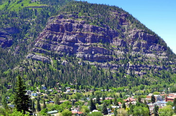 Ouray Colorado with Whitehouse Mountain